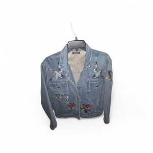Embroidered Blue Denim Jacket